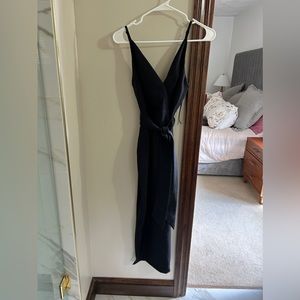 Finders keepers black tie midi dress